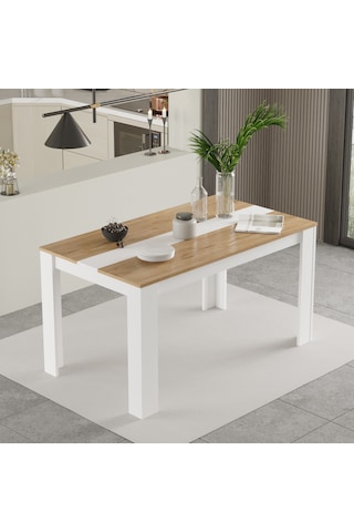 Robin Home Lena Yemek Masası 140x80 Sepet-beyaz