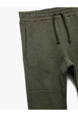 Koton Beli Lastikli Cep Detaylı Şardonlu Okul Jogger Eşofman Altı Yeşil 7wkb40036tk