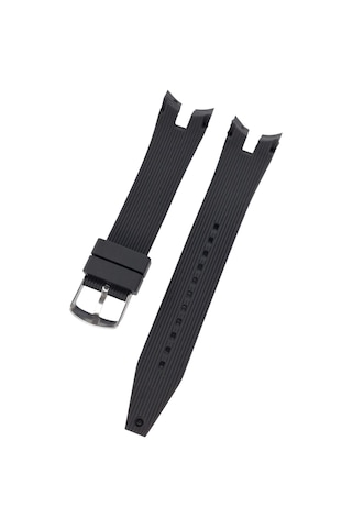 Seiko Sportura Snaf28 Uyumlu Silikon Saat Kordonu Siyah