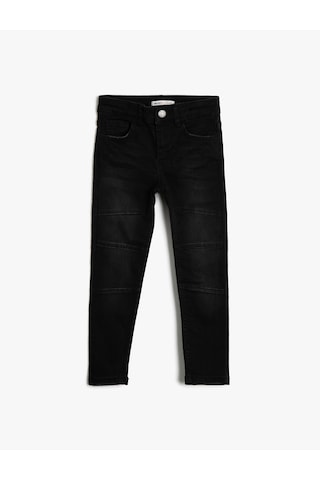 Koton Kot Pantolon Dar Paça Pamuklu Cepli - Slim Jean Siyah 0ykb46393od