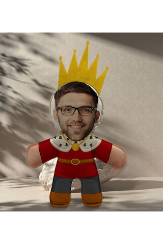 Bk Gift Hediye Kutusunda Kişiye Özel Fotoğraflı Kral Bebek Yastık, Arkadaşa Hediye, Sevgiliye Hediye, Doğum Günü Hediyesi