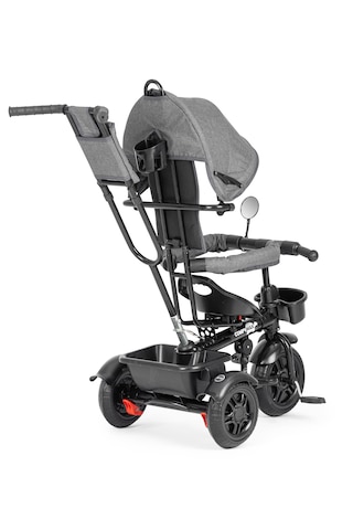 Comfymax Roadstar Ebeveyn Kontrollü Bebek Çocuk Bisikleti - Grey Gri