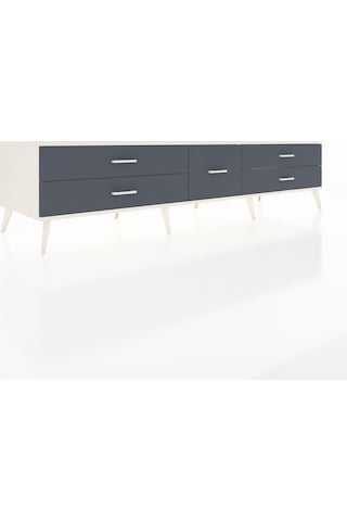 Kronos Tv Ünitesi 5 Çekmeceli 220x59x51 Aytaşı-aytaşı/antrasit Aytası/antrasıt - Aytası