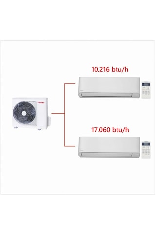 Toshiba 2M 10.000 Btu/h + 16.000 Btu/h Multı Klima