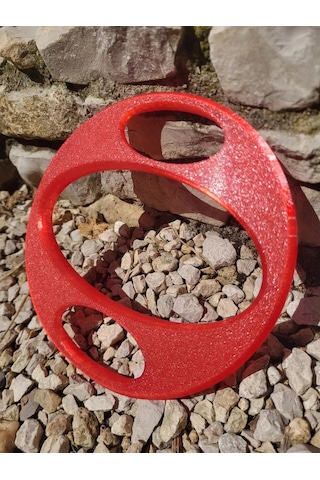 3d Baskı Tpu Köpek Frizbi Esnek Halka Köpek Oyuncağı 20 Cm Fırlatma Ve Yakalama Oyuncağı Kırmızı