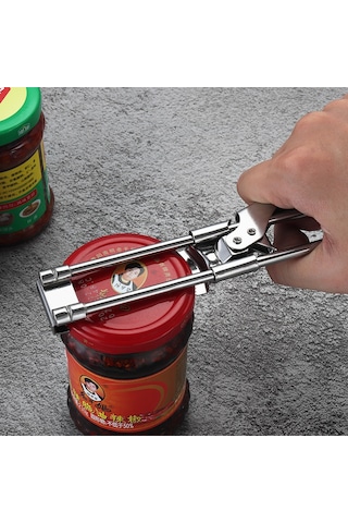 Vkemall Ev Kullanıma İdeal Çelik Açıcı: Açık Kavanoz, Reçel, Şişe - Çok Fonksiyonlu Kaydırmalı, Kaymaz Dizayn Gri
