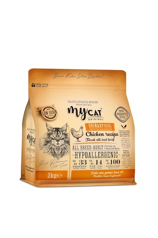 Mycat Az Tahıllı Urinary Tavuk Etli Yetişkin Kedi Maması 2 KG