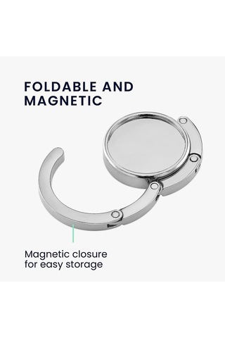 2x Çanta Kancası - Katlanabilir Metal Çanta Askısı - Masa Veya Yazı Masası İçin Çanta Tutucu - Çanta Ve Küçük Eşyaları Asma Diğer