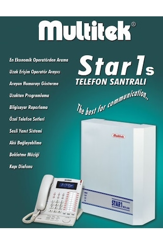 Multitek Star1S 6-Dış 16-Dahili Telefon Santrali