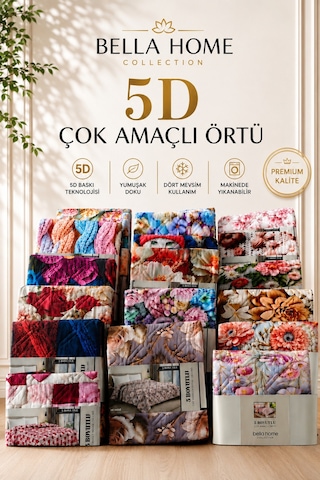 Yatak Örtüsü Çok Amaçlı 100% Polyester Hassas Tuşeli Basklı Lüx - Premium 200 Cm X 220 Cm Açık Seledon
