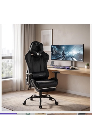 Ayrex Xandor Xg500 Kadife Kumaş Metal İskelet Premium Gaming Koltuk 180 Yatabilen Ergonomik Oyuncu Koltuğu 2d Kol D Diğer