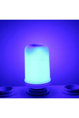 Monyee E27 Lamba Tabanlı Mavi Işıklı Dinamik Alev Efekti Dekoratif Işık - Bar, Bahçe Ve Çatı İçin Dekorasyon Işığı Mavi