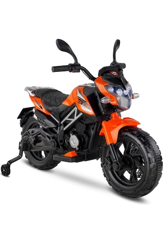 447 Motocross Akülü Motorsiklet 12v Turuncu Turuncu