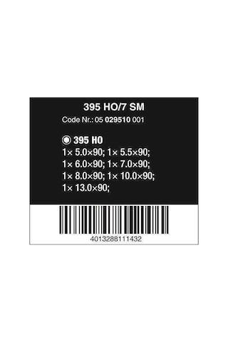 Wera 395 Ho7 Sm Lokma Tornavida Seti 05029510001