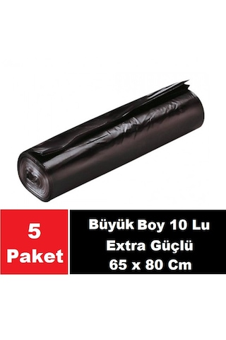 Sera Çöp Torbası Extra Güçlü Büyük Boy 65x80 Cm 5 X 10 Lu