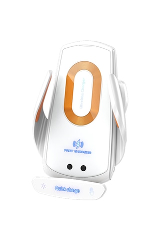 Yifomall Araç İçin Kablosuz Şarjlı Akıllı Manyetik Telefon Tutucu - 15w Hızlı Şarj, Navigasyon Uyumlu, Beyaz V58 Beyaz