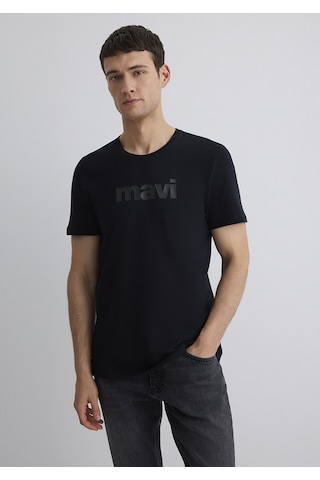 Mavi - Mavi Logo Baskılı Siyah Tişört 065199-900-Siyah