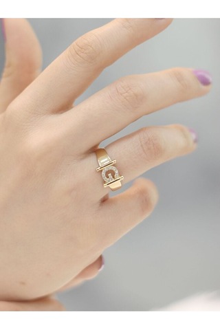 14 Ayar Altın Küçük G Harfli Yüzük