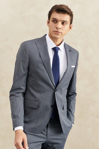 AC&Co / Altınyıldız Classics Altinyildiz Classics Erkek Lacivert-Gri Ekstra Slim Fit Kırlangıç Yaka Kareli Klasik Takım Elbise 4A3022200013LAG526N Lacivert
