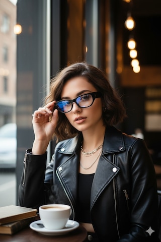 Bloom Mavi Işık Filtreli Gözlük Cateye Modern Trend Tasarım Camı Değiştirilebilir Siyah