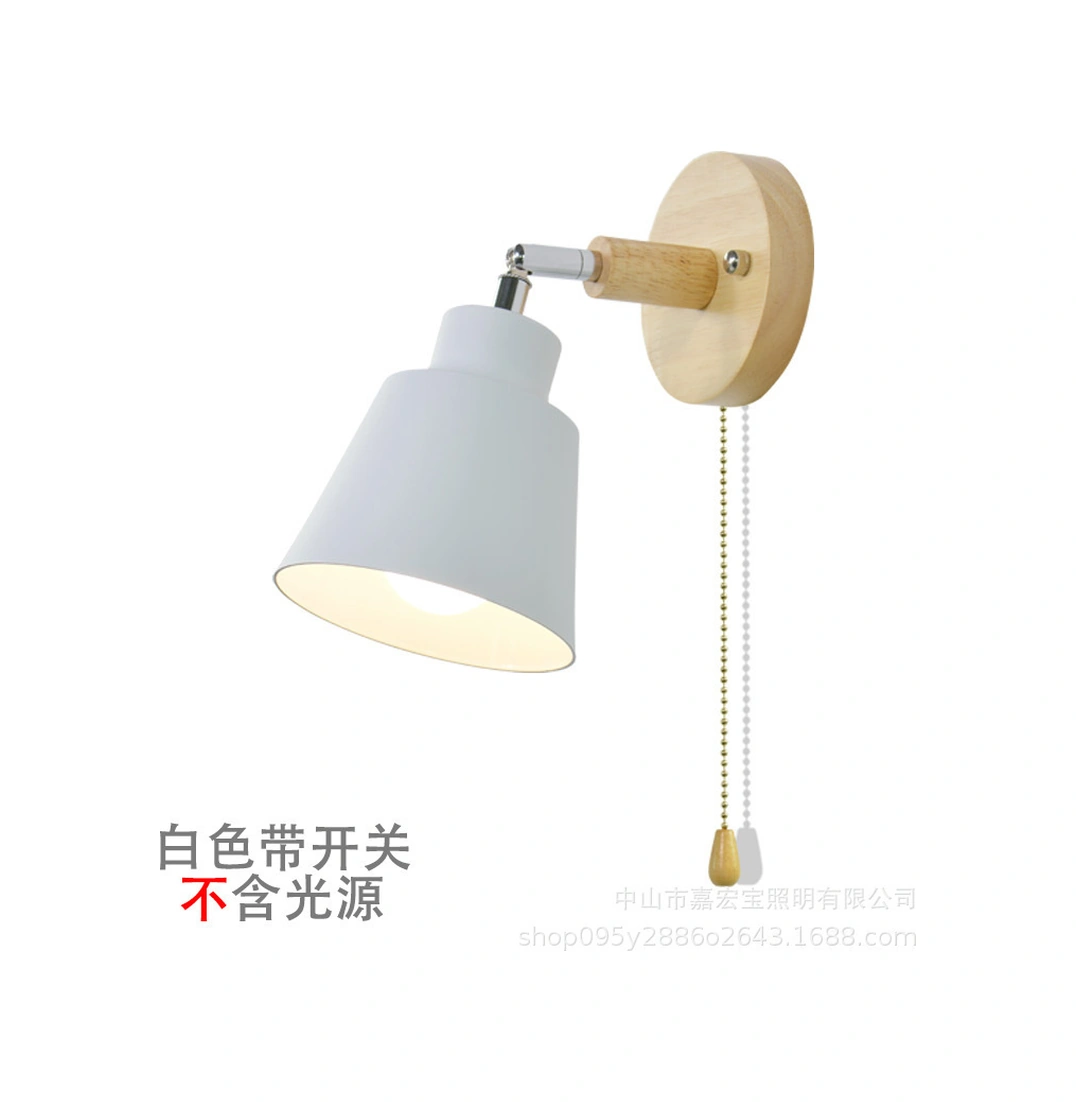 Folinda Ev Dekorasyonu Duvar Lambası - Modern Basit Ahşap, Odun Rengi, Kayar Kapatma, Yatak Odası Ve Oturma Odası İçin, Işık Kaynağı Yok Beyaz