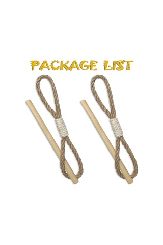 Perde Bağları Rustik Perde Askıları, Çiftlik Evi Esintili Perde Askıları, Ahşap Tokmaklı Jüt Halat, Doğal Bohem Dekor Şık Perde Askıları Diğer