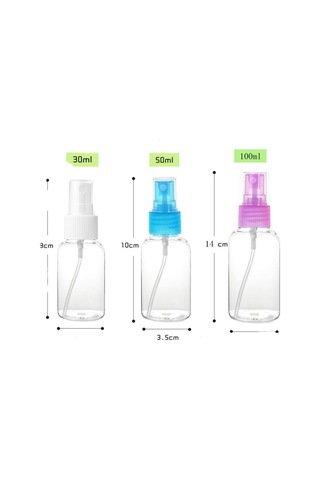 Mini Berrak Sprey Şişeleri, 10ml Plastik Doldurulabilir Kaplar - Sıvı Depolama İçin 10 Adet