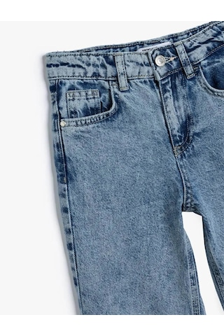 Koton Kot Pantolon Beli Ve Paçası Lastikli Pamuklu - Jegging Jean Koyu İndigo 5wkg40090ad Koyu İndigo
