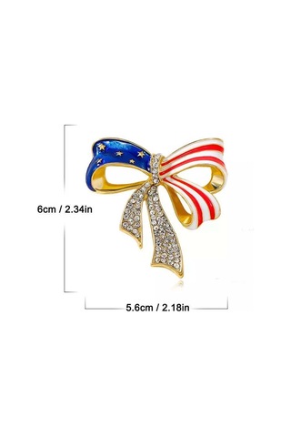 Patriotic Usa Flag Broş Pimi - Festivaller Ve Kıyafetler İçin Mizahi Tatil Aksesuarı Çok Renkli