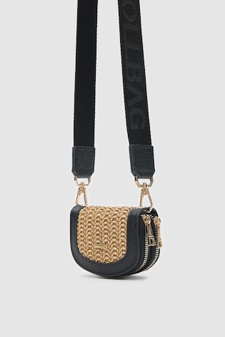 Jefece Siyah Hasır Çanta Cüzdan -Siyah