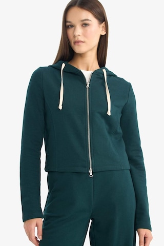 Defacto Oversize Kapüşonlu Fermuarlı Sweatshirt G6384ax25wngn465 Yeşil-gn465