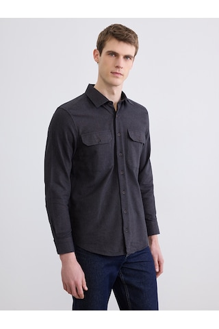 Lcwaıkıkı Classic Kahverengi Loose Fit Erkek Gömlek