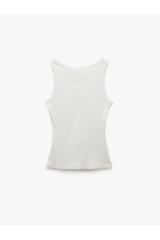 Koton Regular Fit Pamuklu Kolsuz U Yaka Atlet Beyaz 5sak10061ek Beyaz