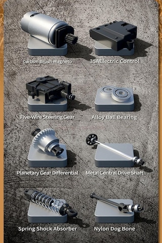 50 Km Hız Yapan Metal İç Aksam Rc Araba 2.4ghz Şarjlı Uzaktan Kumandalı Araba Karışık
