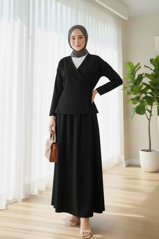 Unika Boutique Etekli İkili Takım Siyah