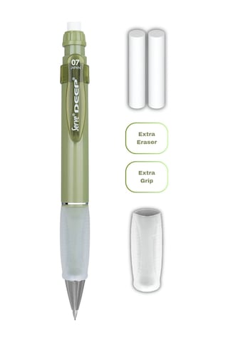 Serve Deep Versatil Kalem 07mm- Toprak Tonları - Yedekli Set Grip Ve Silgi Yaprak Yeşili Yaprak Yeşili