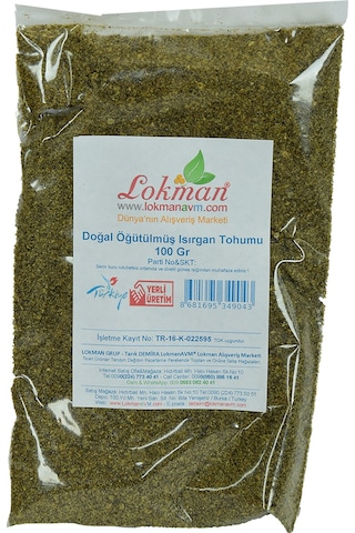 Lokmanavm Isırgan Tohumu Doğal Öğütülmüş 100 G Paket