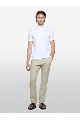 %100 Pamuk Regular Fit Polo T-shirt Erkek Beyaz Polo - 325p3089s300t Beyaz