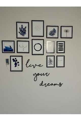 Live Your Dreams Dekoratif Duvar Yazısı Mdf Duvar Dekorasyon