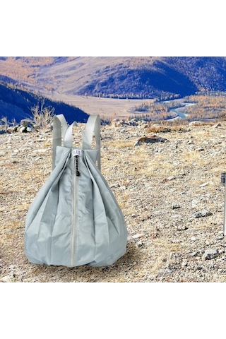 Pazly Açık Hava Spor Sırt Çantası Katlanır Seyahat Çantası Gri Renk Gri