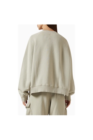 Represent Initial V Notch Sweater, Pamuklu Fleece, Minimalist Ve Lüks Günlük Sweater Gri