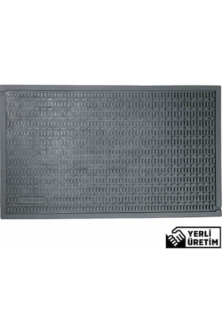 Zq Polimer 45x27 Cm Kauçuk Bar Mat, Bulaşık Kurutma Matı, Tencere Altlığı, Cam Kenarı Saksı Altlığı Siyah