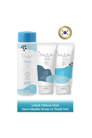 C'enta Beauty Leke Karşıtı Gece Bakım Kremi 50 ML + Gündüz Kremi 50 ML + Tonik 200 ML