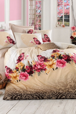 Çift Kişilik Ranforce Nevresim Takımı %100 Pamuklu Çalıkuşu