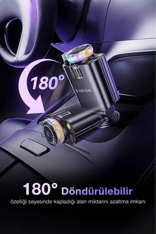 45w Işıklı Ve Kokulu Araç Şarj Cihazı Hızlı Şarj Usb-c & İos Uyumlu Atmosfer Işığı 45w 1 Type C