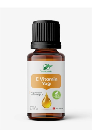 E Vitamin Yağı 10 Ml Yoğun Nem & Cilt Yenileyici Saf Vitamin E Oil Vegan