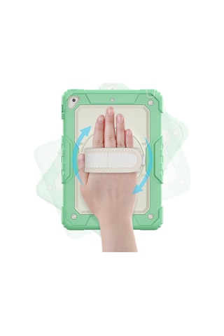 İpad Uyumlu 5 Air 9.7 Kılıf Strap New Tablet Kapak - Yeşil Diğer