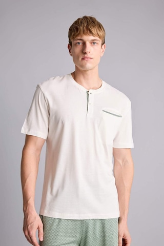 Defacto New Regular Fıt Kısa Kollu 2li Modal Ecru Şortlu Pijama Takımı I0887ax26hser105 Ekru-er105