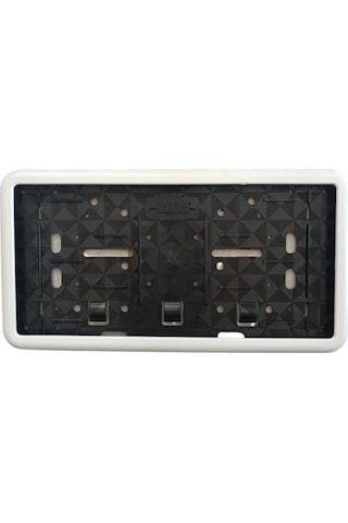 Çerçeveli Dikdörtgen Plakalık Plaka Altlığı Beyaz 32x17cm 1 Adet
