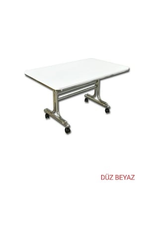 Pratik 70X110 Tekerlekli Orta Sehpa Krom Nikel Kaplamalı Metal (494118493)